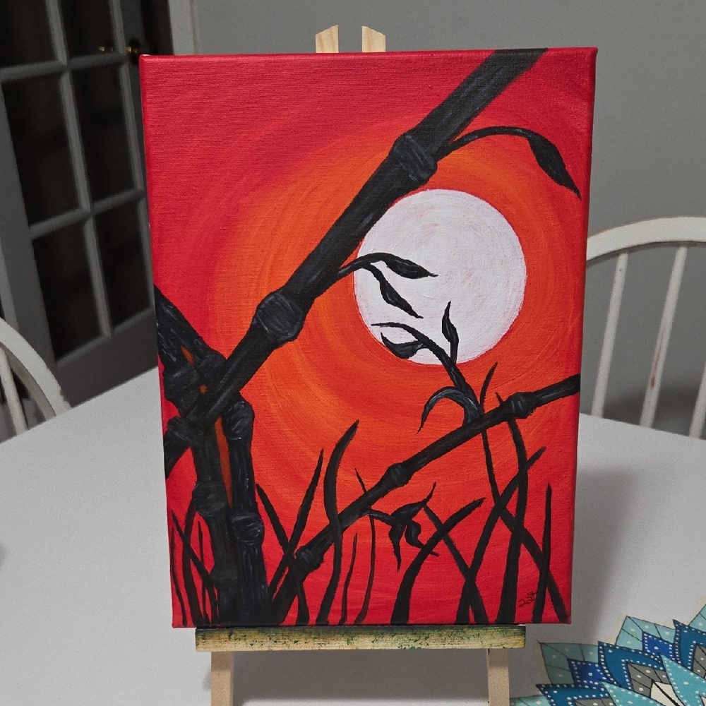Bamboo Sunset🎨 - Original Artwork